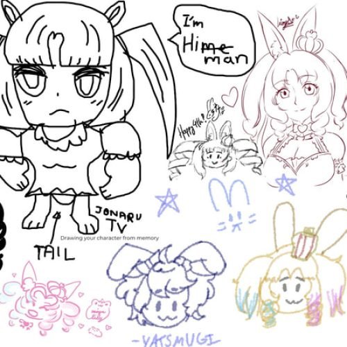 hime-s-4th-stream-anniversary-doodle-wall2