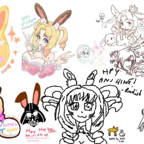 hime-s-4th-stream-anniversary-doodle-wall3